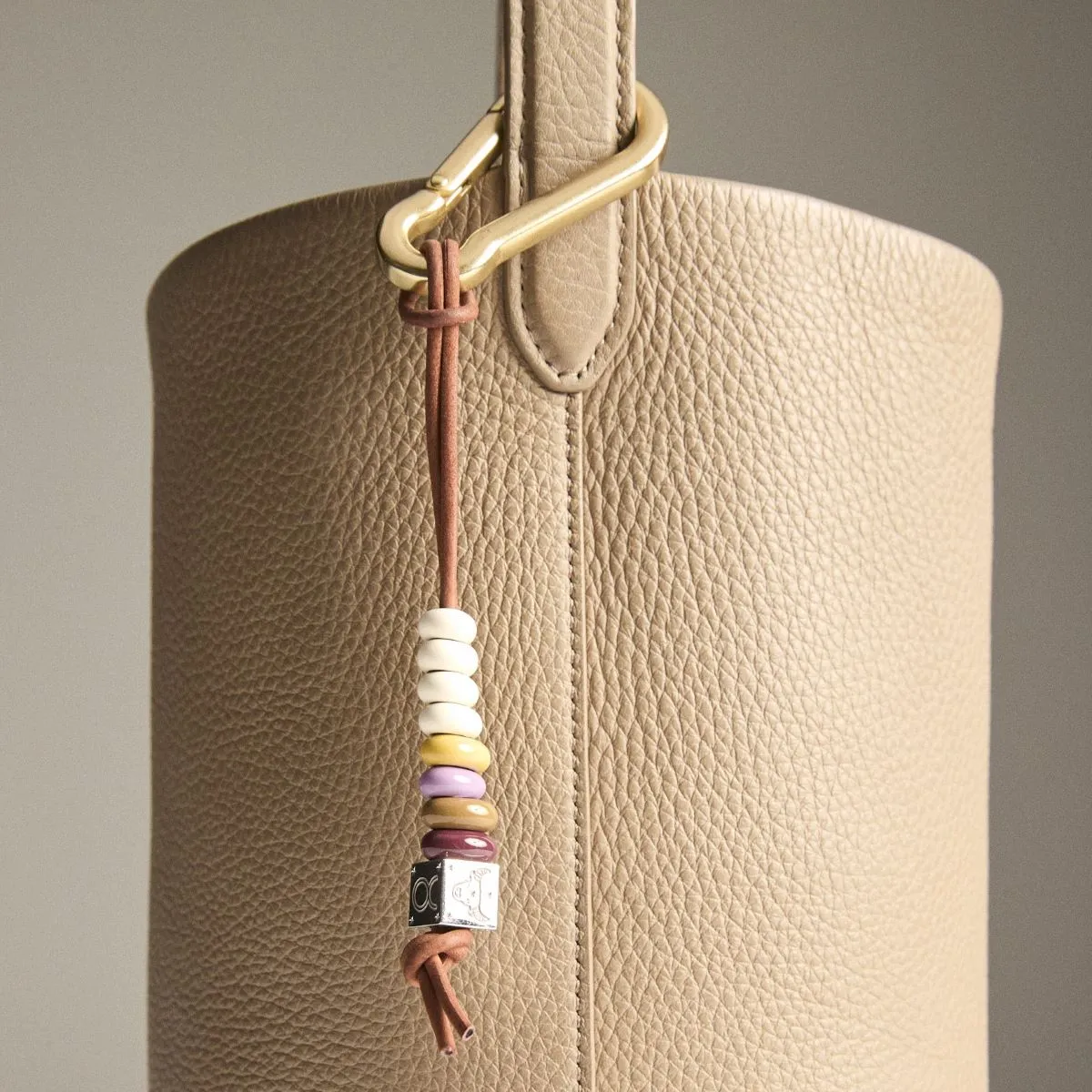 Cabana Stripes Enamel Big Bead Bag Charm sold by Adina Reyter product image thumbnail 4