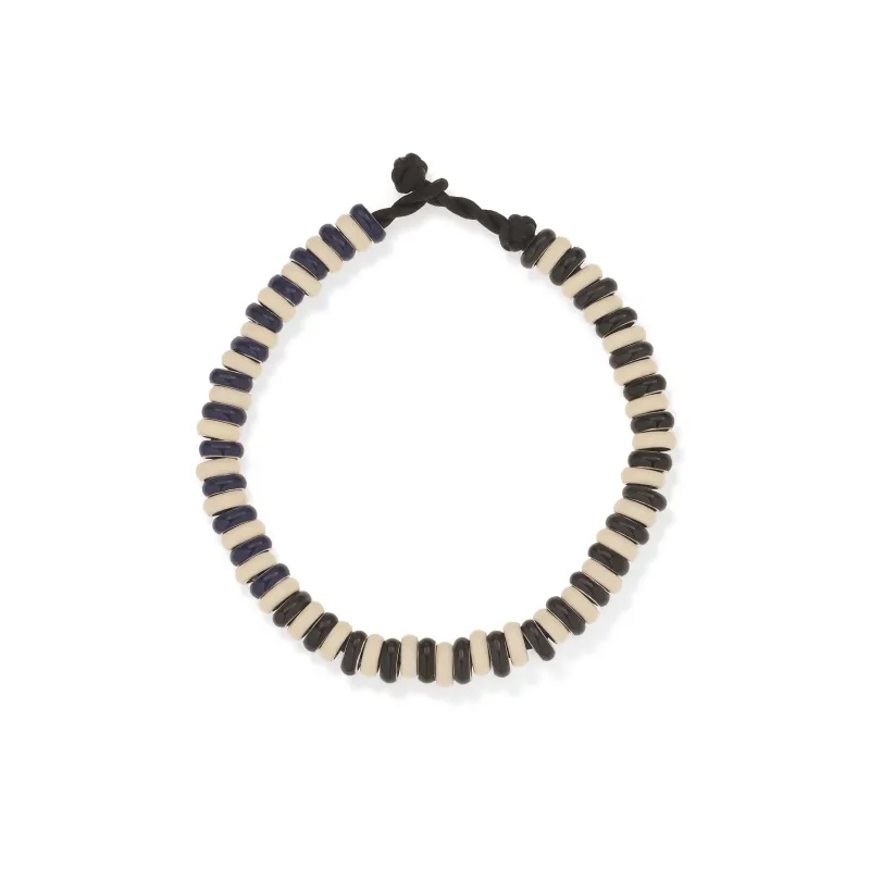 Midnight Stripes Full Enamel Mini Bead Bracelet sold by Adina Reyter