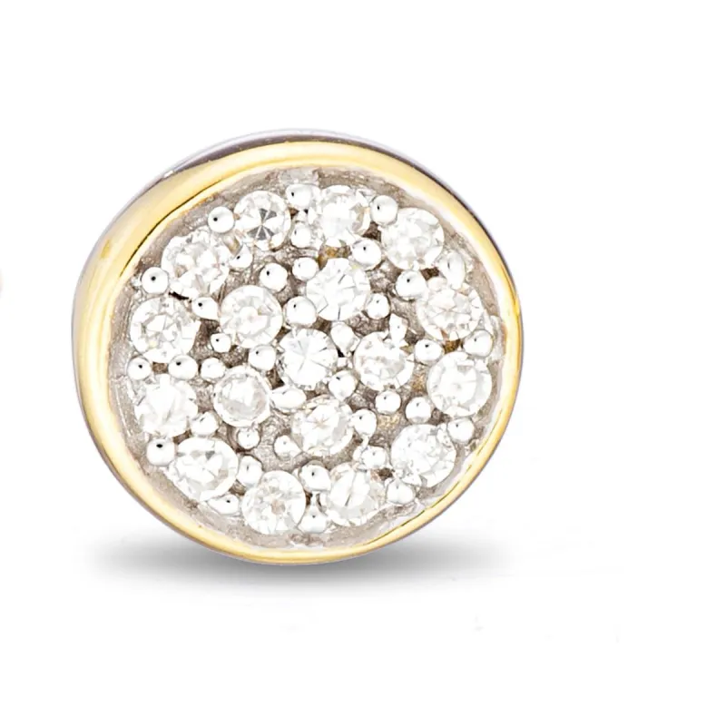Solid Pavé Disc Post sold by Adina Reyter