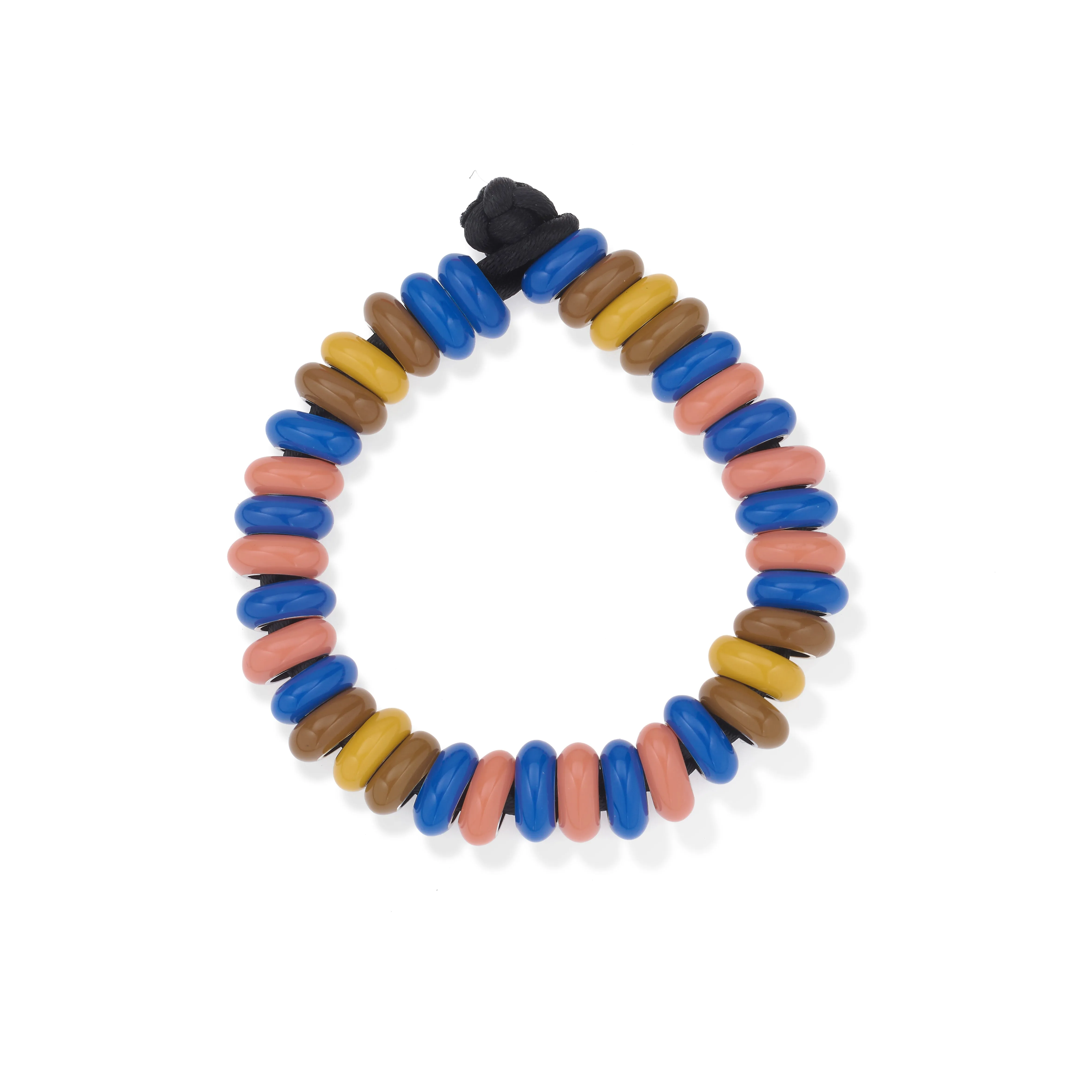 One of a Kind Cocoa Rose Full Enamel Big Bead Bracelet sold by Adina Reyter