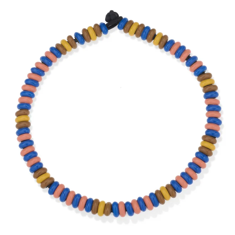 One of a Kind Cocoa Rose Full Enamel Big Bead Necklace sold by Adina Reyter