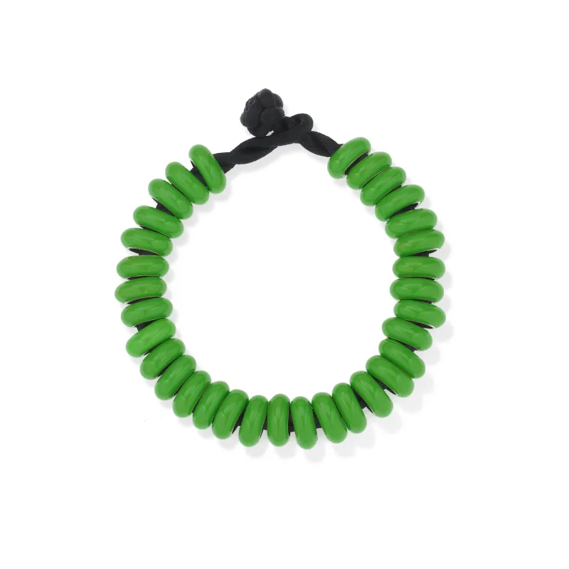 One of a Kind Verde Full Enamel Big Bead Bracelet sold by Adina Reyter
