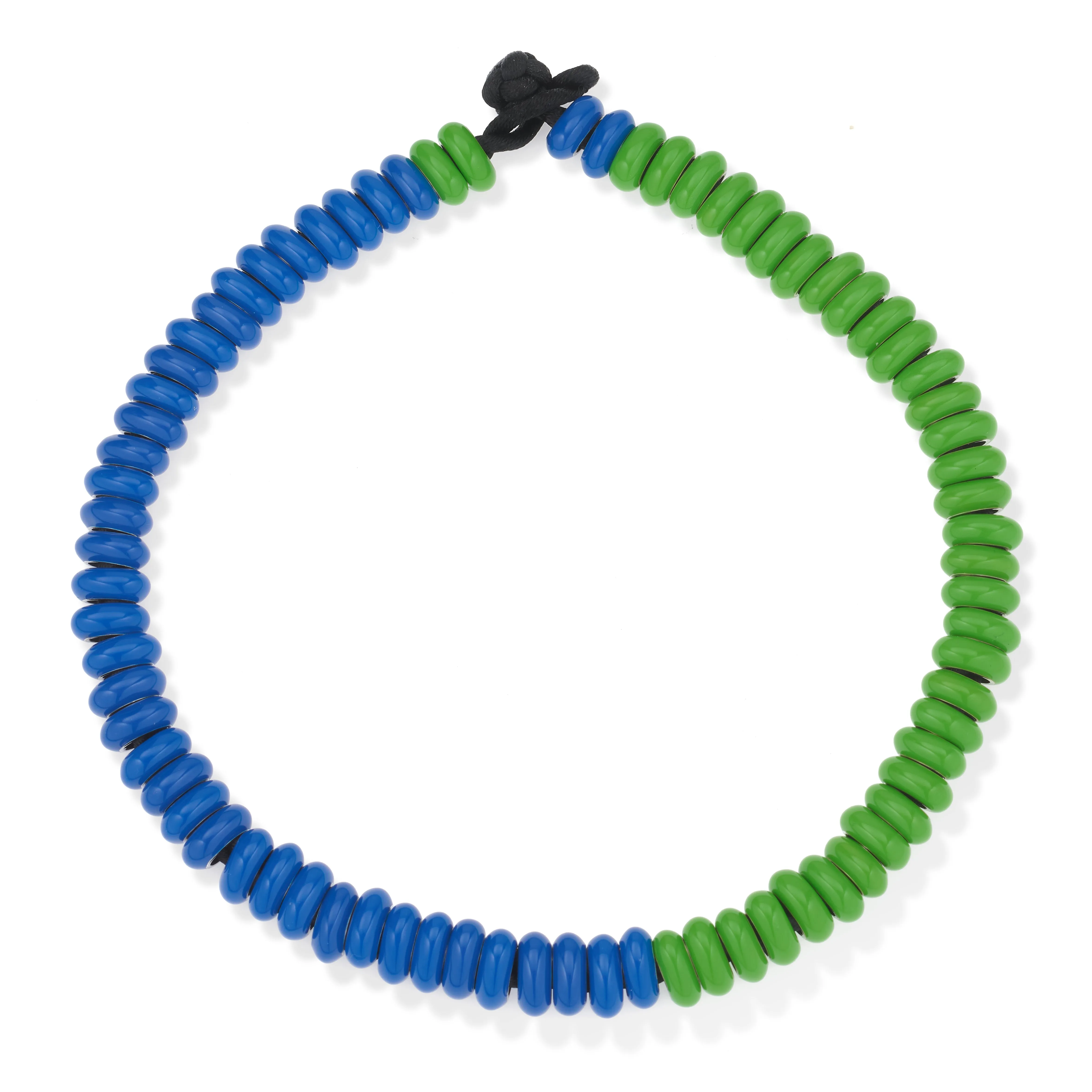 One of a Kind Lush Lagoon Full Enamel Big Bead Necklace sold by Adina Reyter