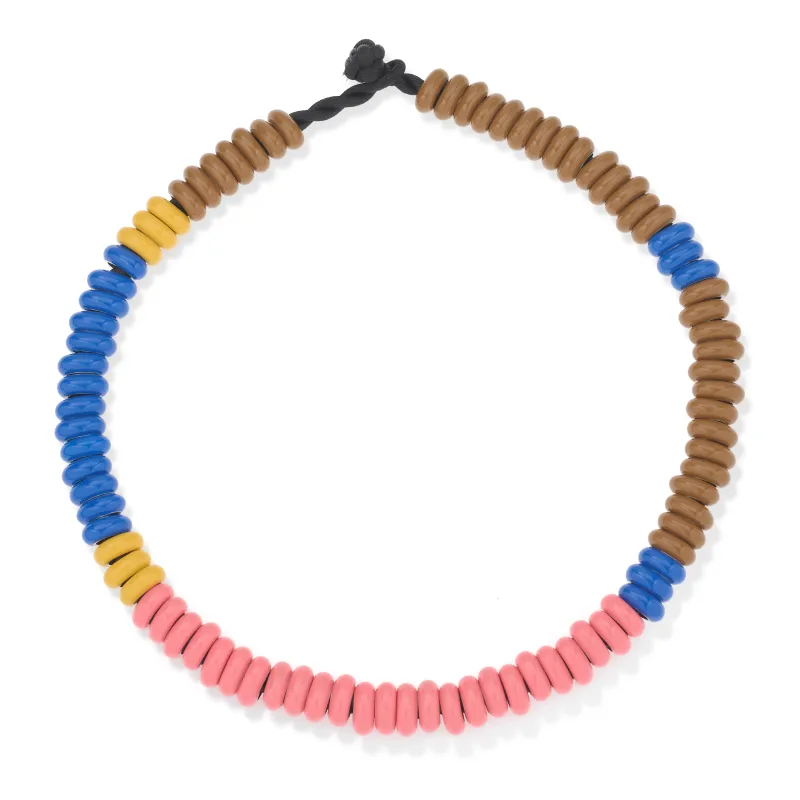 One of a Kind Desert Bloom Full Enamel Big Bead Necklace sold by Adina Reyter