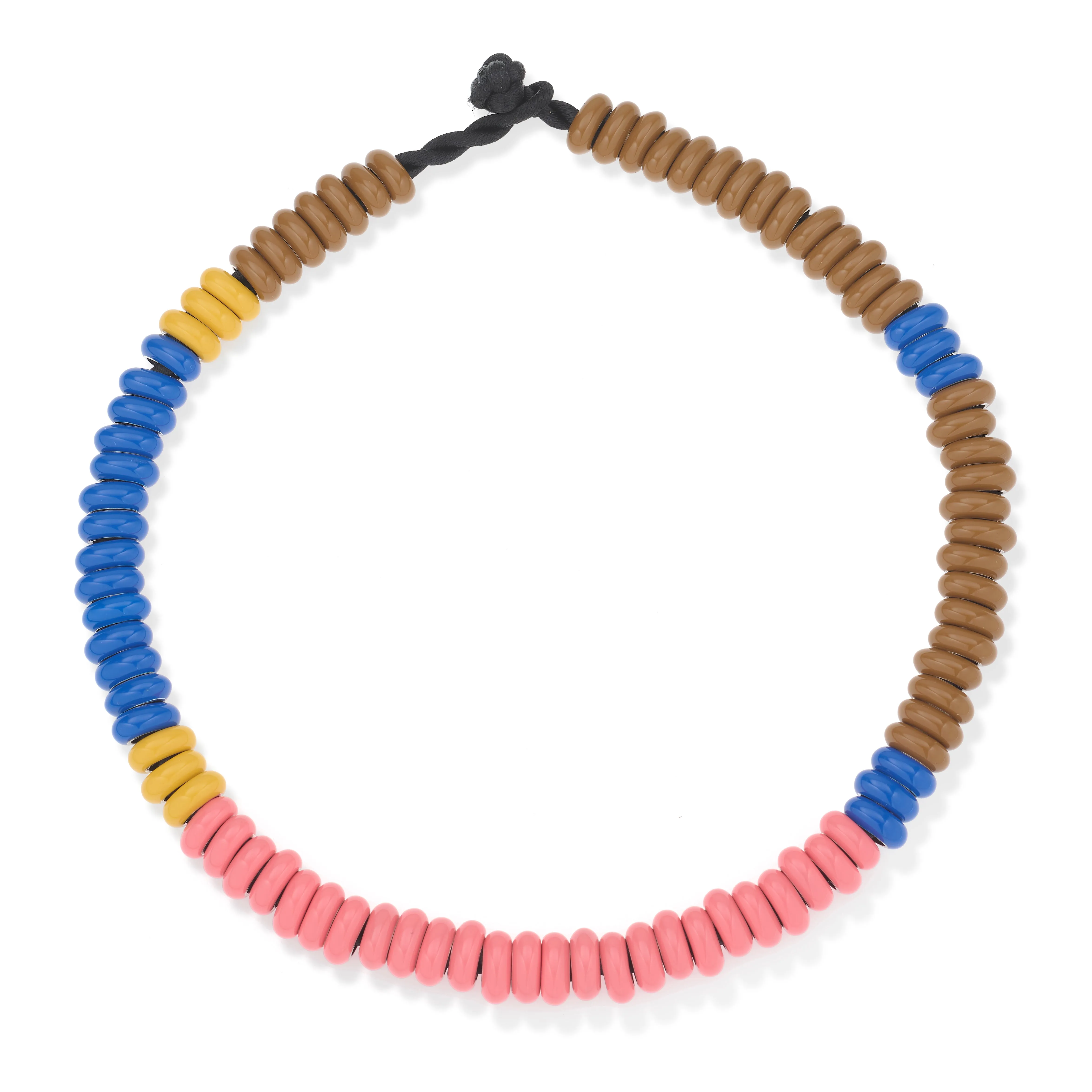 One of a Kind Desert Bloom Full Enamel Big Bead Necklace sold by Adina Reyter