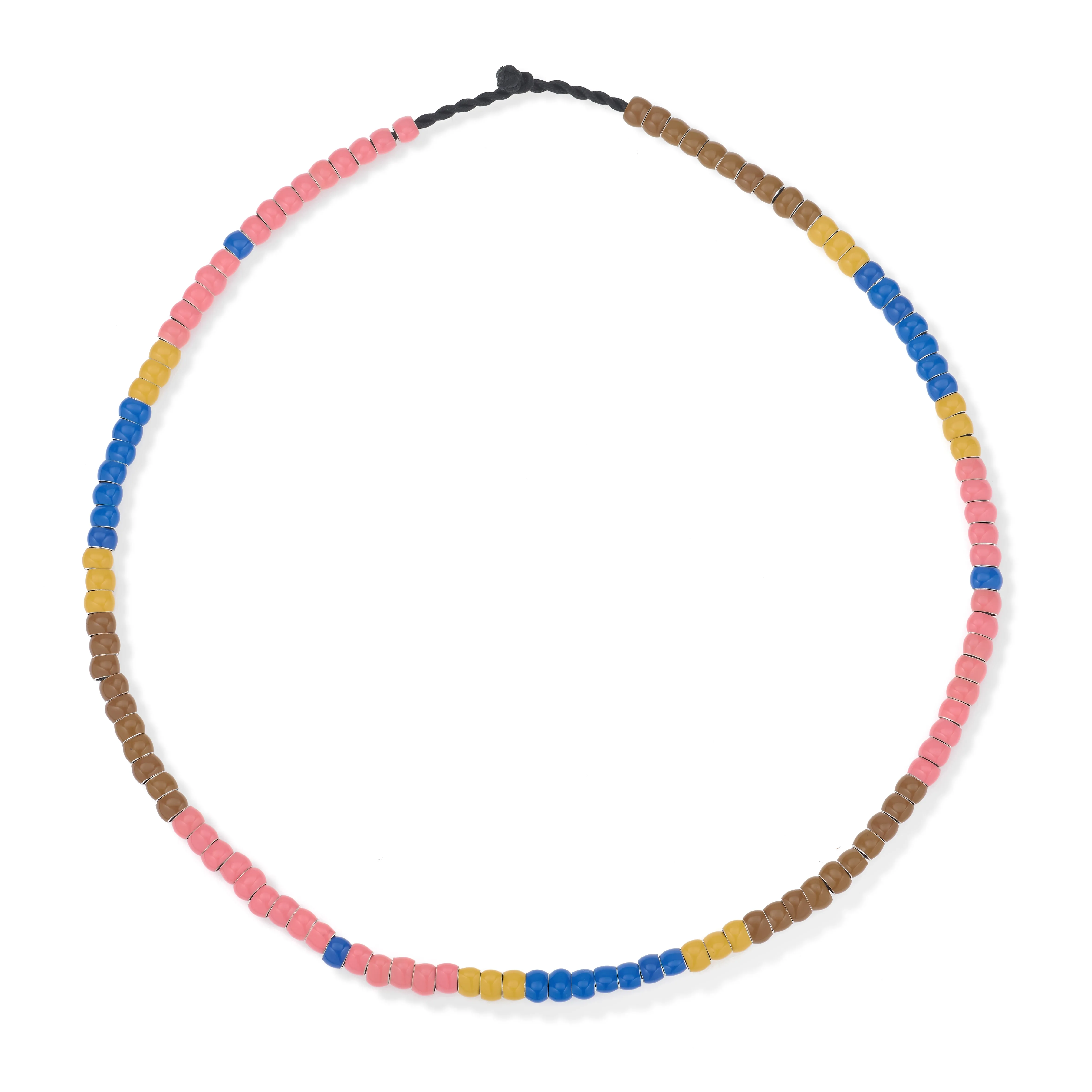 One of a Kind Bronze Beach Full Enamel Mini Bead Necklace sold by Adina Reyter