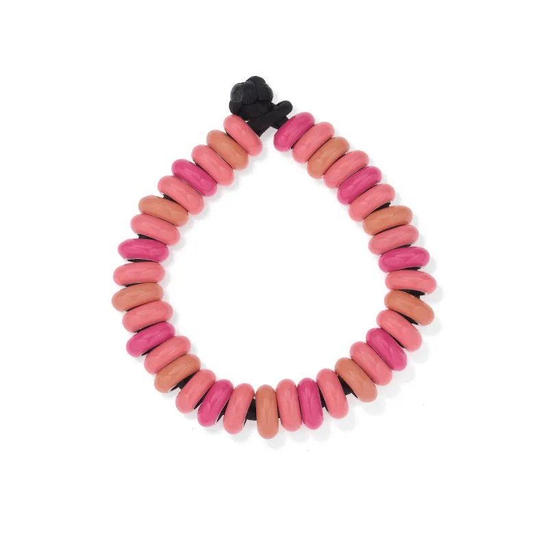 One of a Kind Peach Palette Full Enamel Big Bead Bracelet sold by Adina Reyter