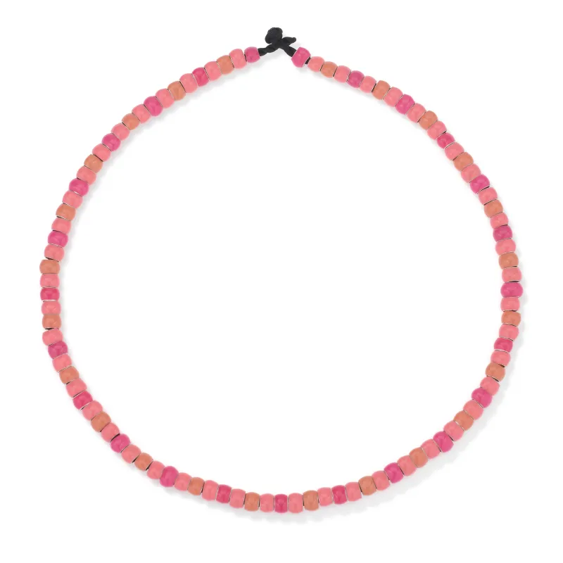 One of a Kind Peach Palette Full Enamel Mini Bead Necklace sold by Adina Reyter