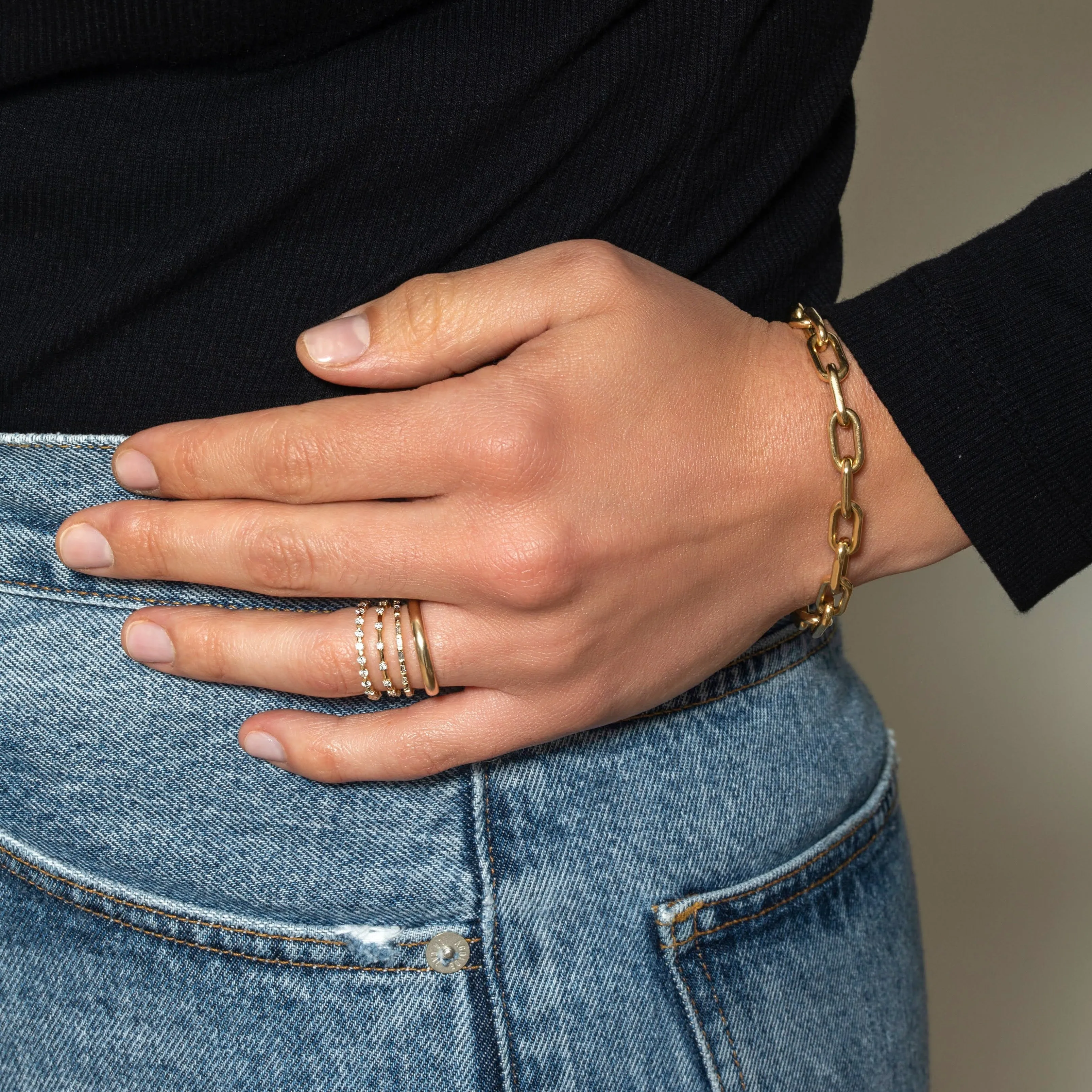 Diamond Station Eternity Band Ring sold by Adina Reyter product image thumbnail 2