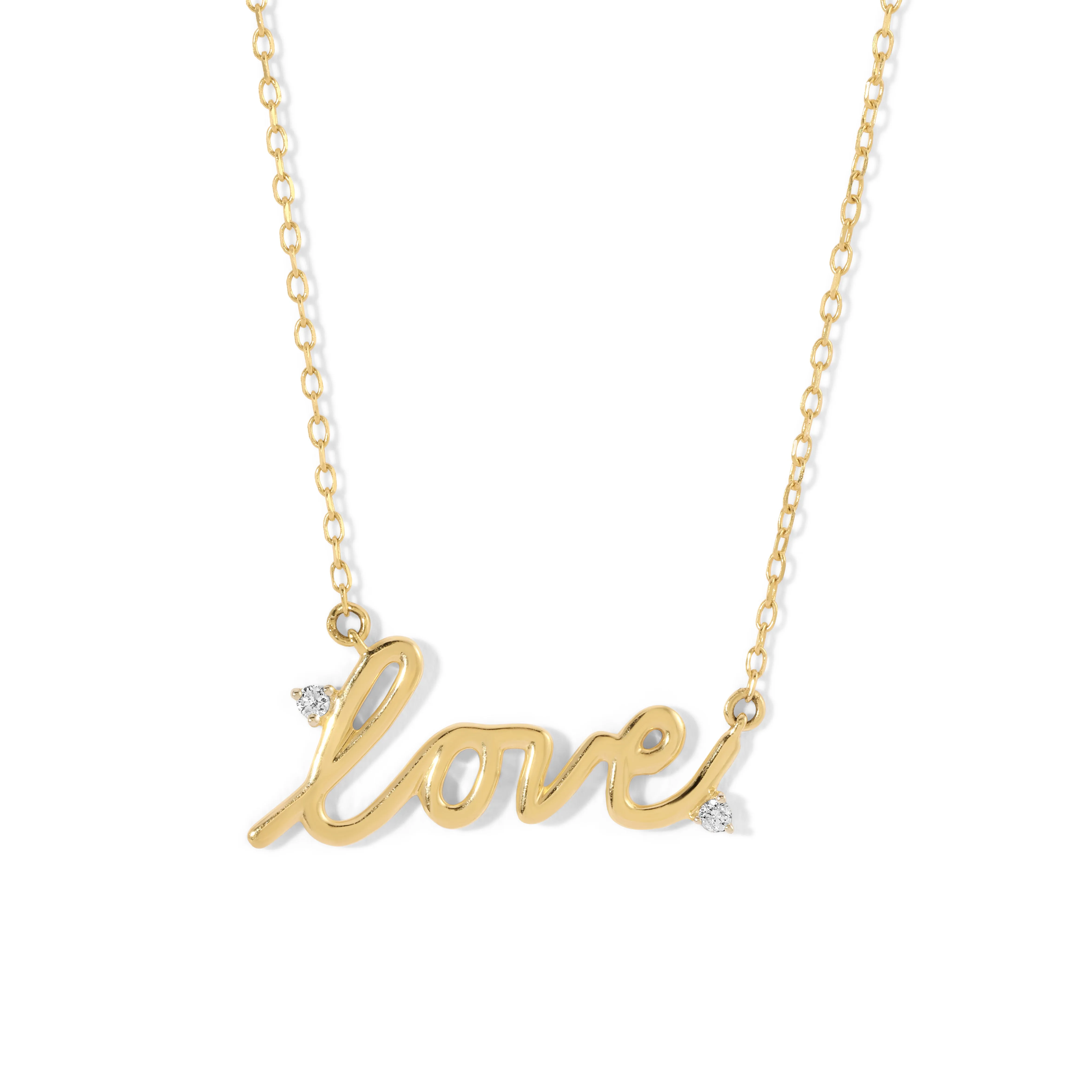 One of a Kind Large Love Script Necklace sold by Adina Reyter