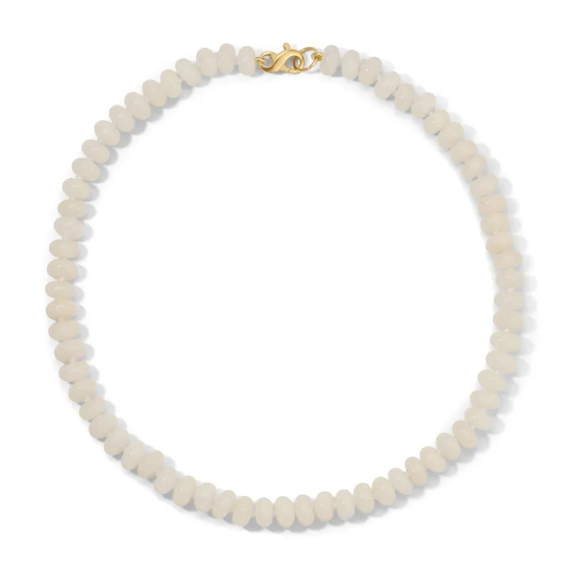 One of a Kind Ivory Jade Gemstone Necklace sold by Adina Reyter