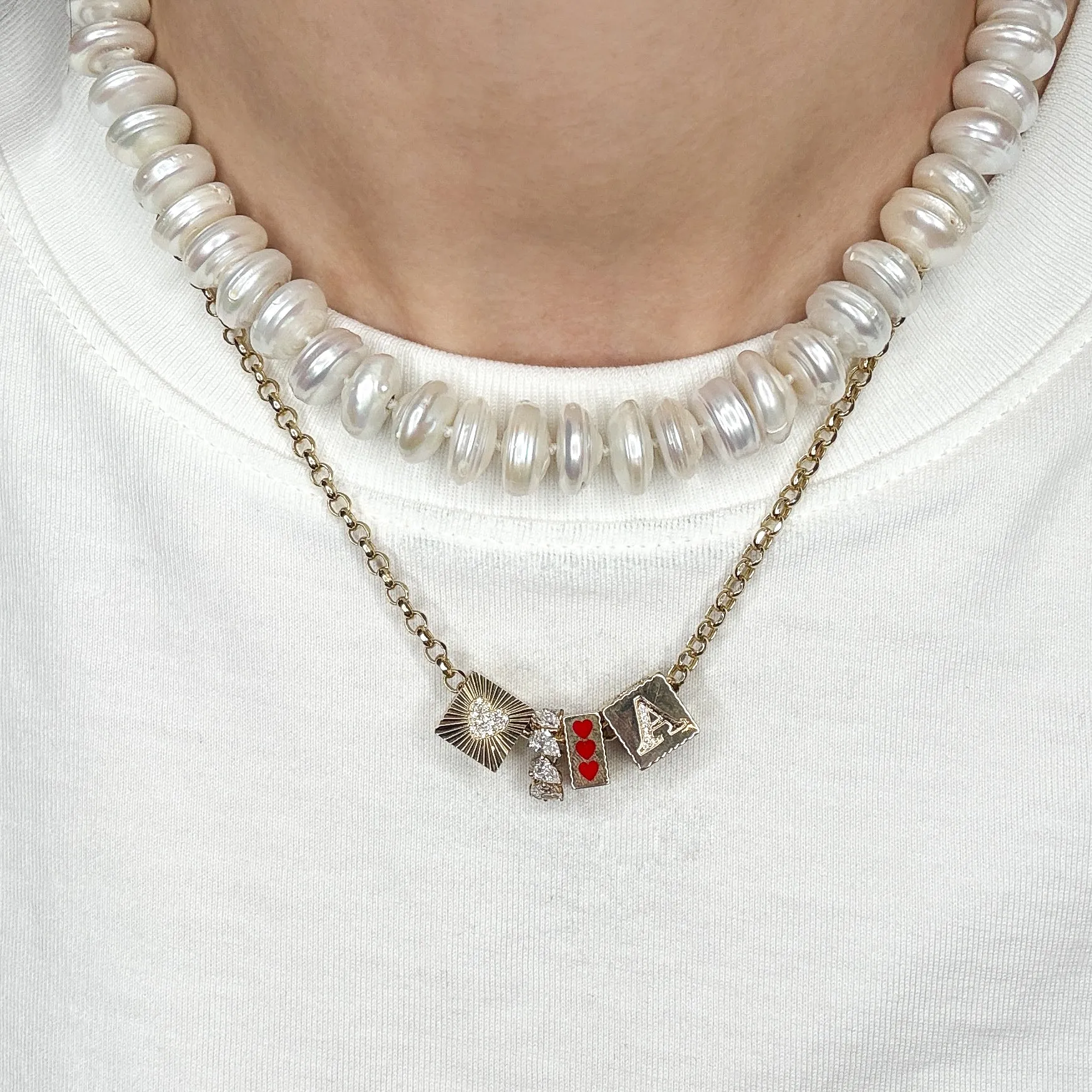 One of a Kind XL Pearl Coin Necklace sold by Adina Reyter product image thumbnail 2