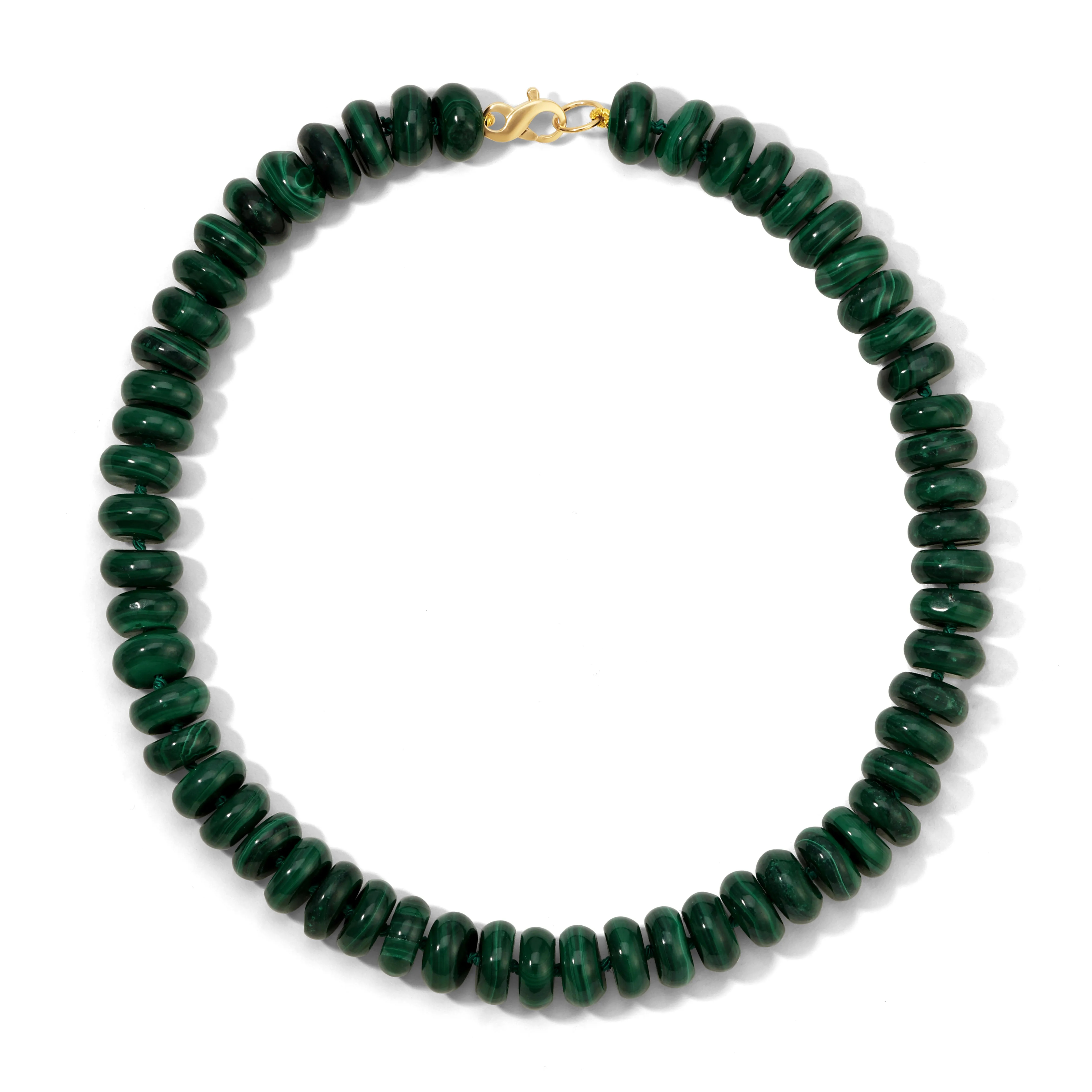 One of a Kind Malachite Coin Bead Necklace sold by Adina Reyter