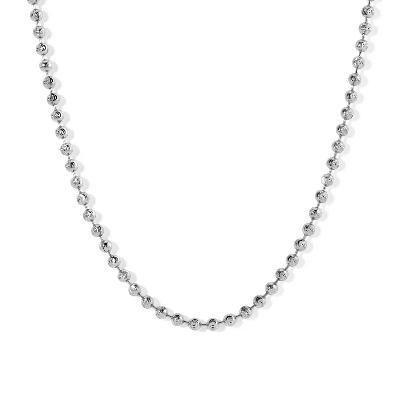 One of a Kind Mooncut Bead Chain Necklace, 16" sold by Adina Reyter