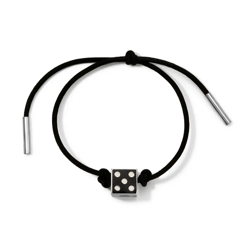 One of a Kind Black Enamel Dice Bracelet sold by Adina Reyter