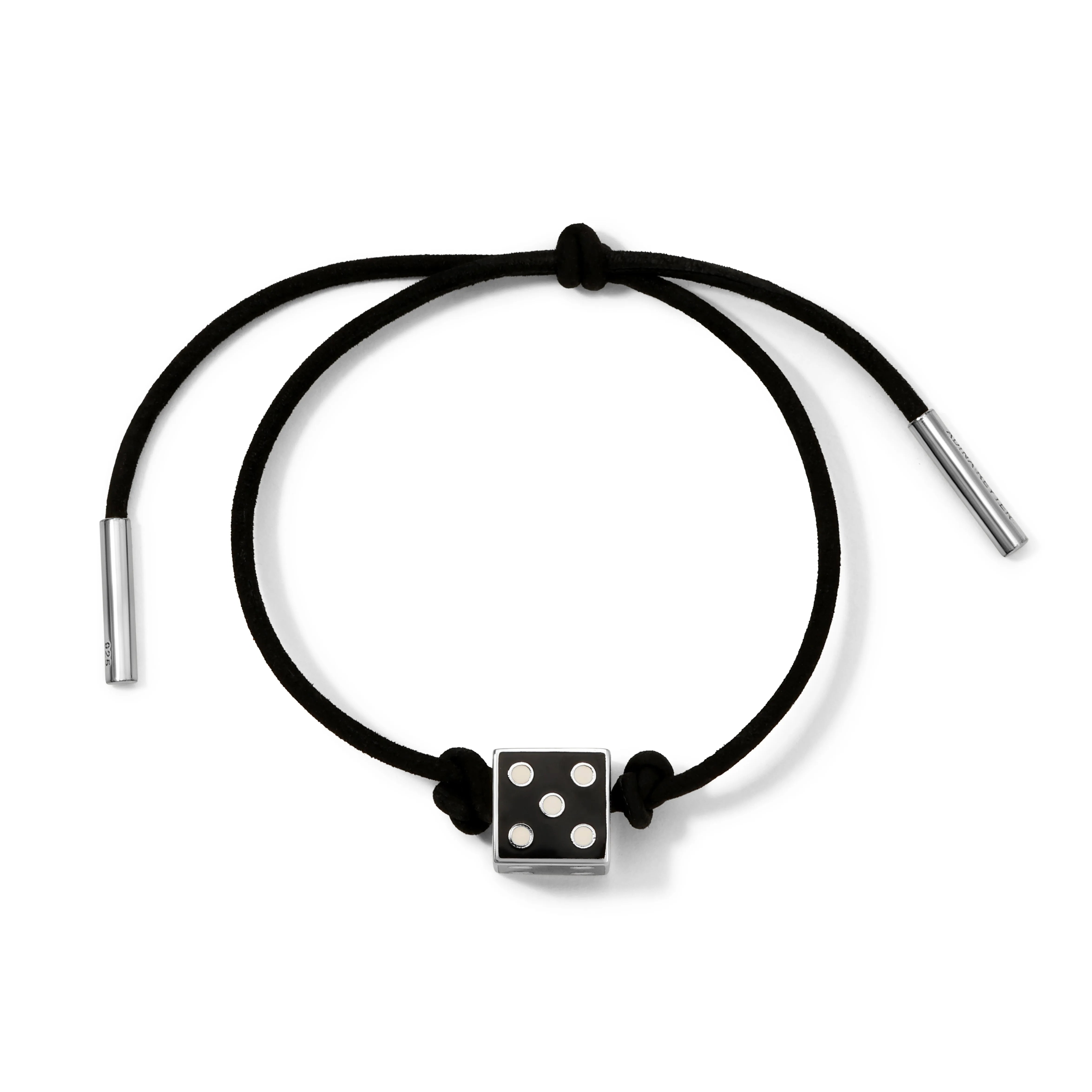 One of a Kind Black Enamel Dice Bracelet sold by Adina Reyter