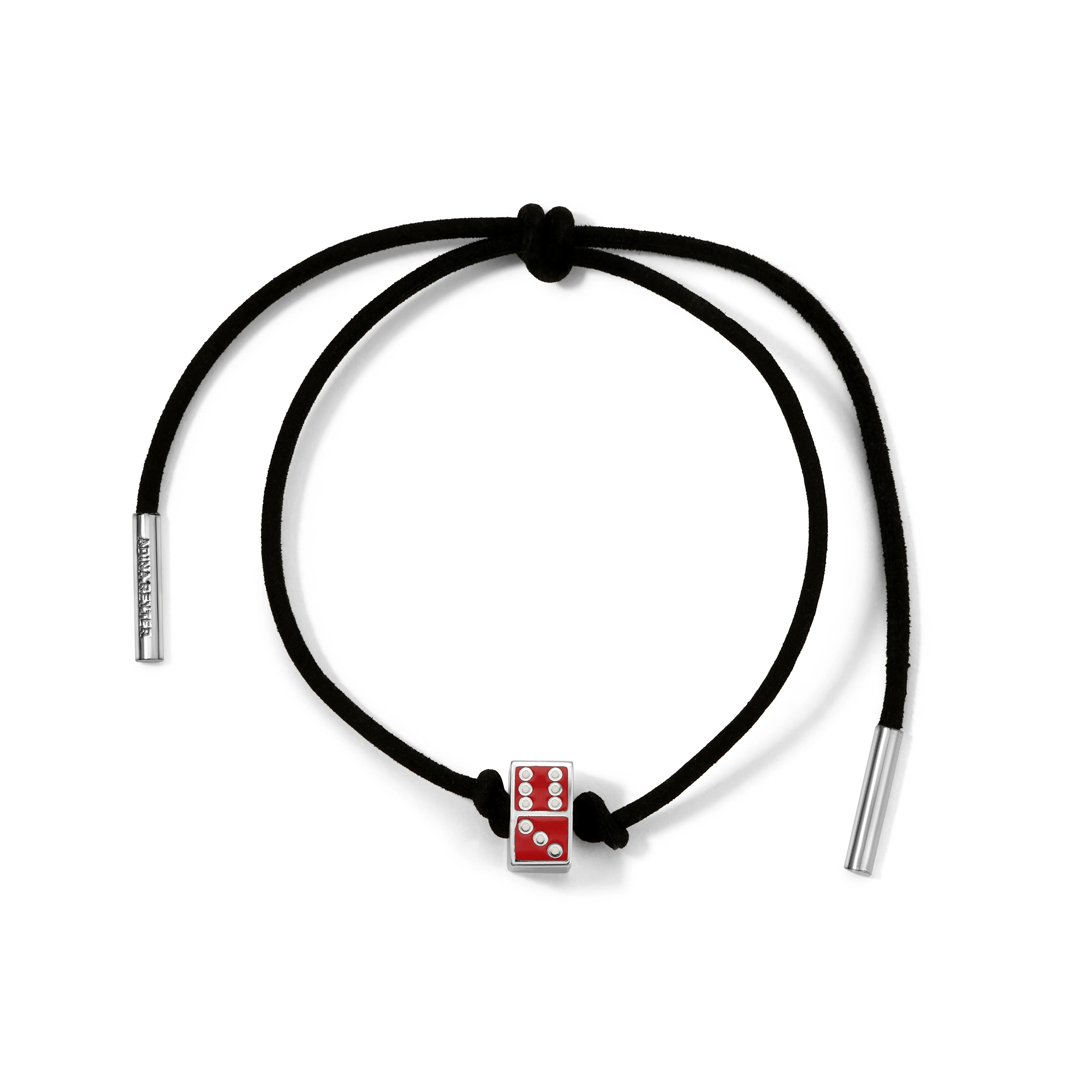 One of a Kind Red Enamel Domino Bracelet sold by Adina Reyter