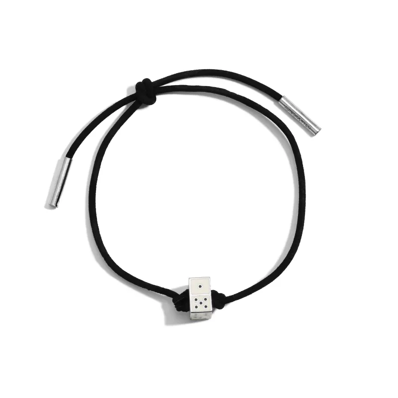 One of a Kind White Enamel Domino Bracelet sold by Adina Reyter