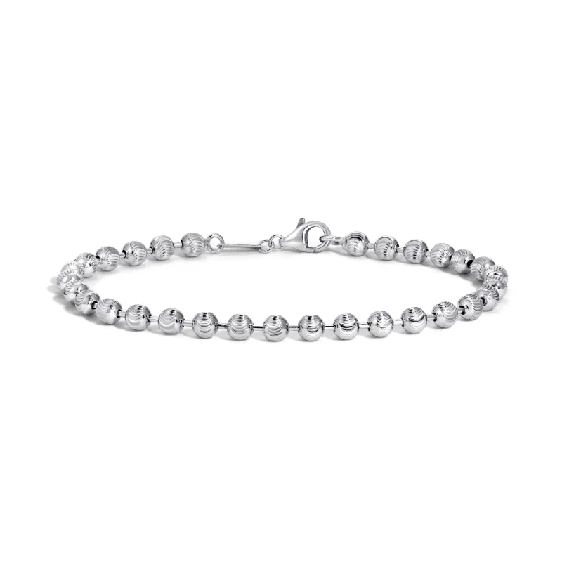 Moon Cut Bead Chain Bracelet sold by Adina Reyter