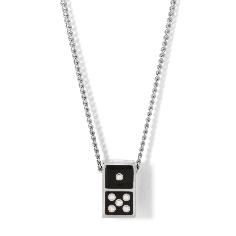 One of a Kind Black Enamel Domino Necklace sold by Adina Reyter