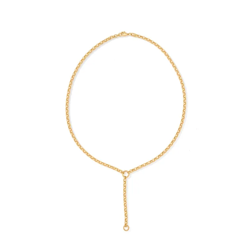 Rolo Chain Lariat Necklace sold by Adina Reyter