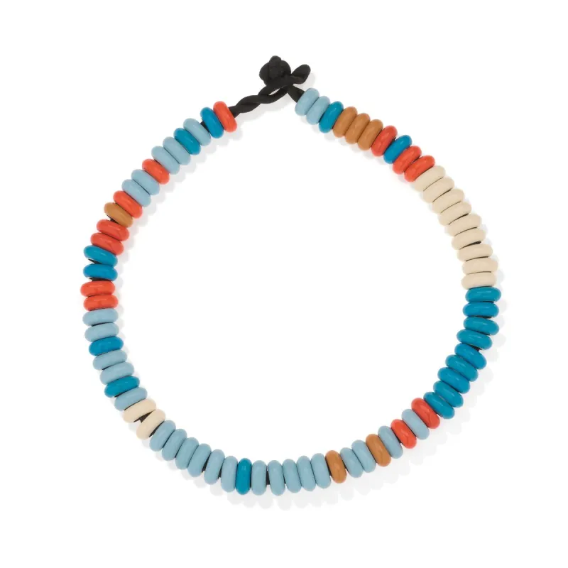 Poolside Enamel Big Bead Necklace sold by Adina Reyter