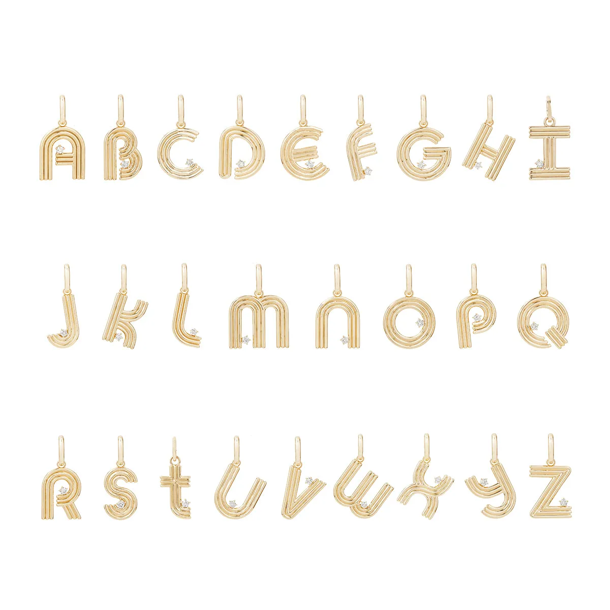 Groovy Diamond Initial Lariat sold by Adina Reyter product image thumbnail 5