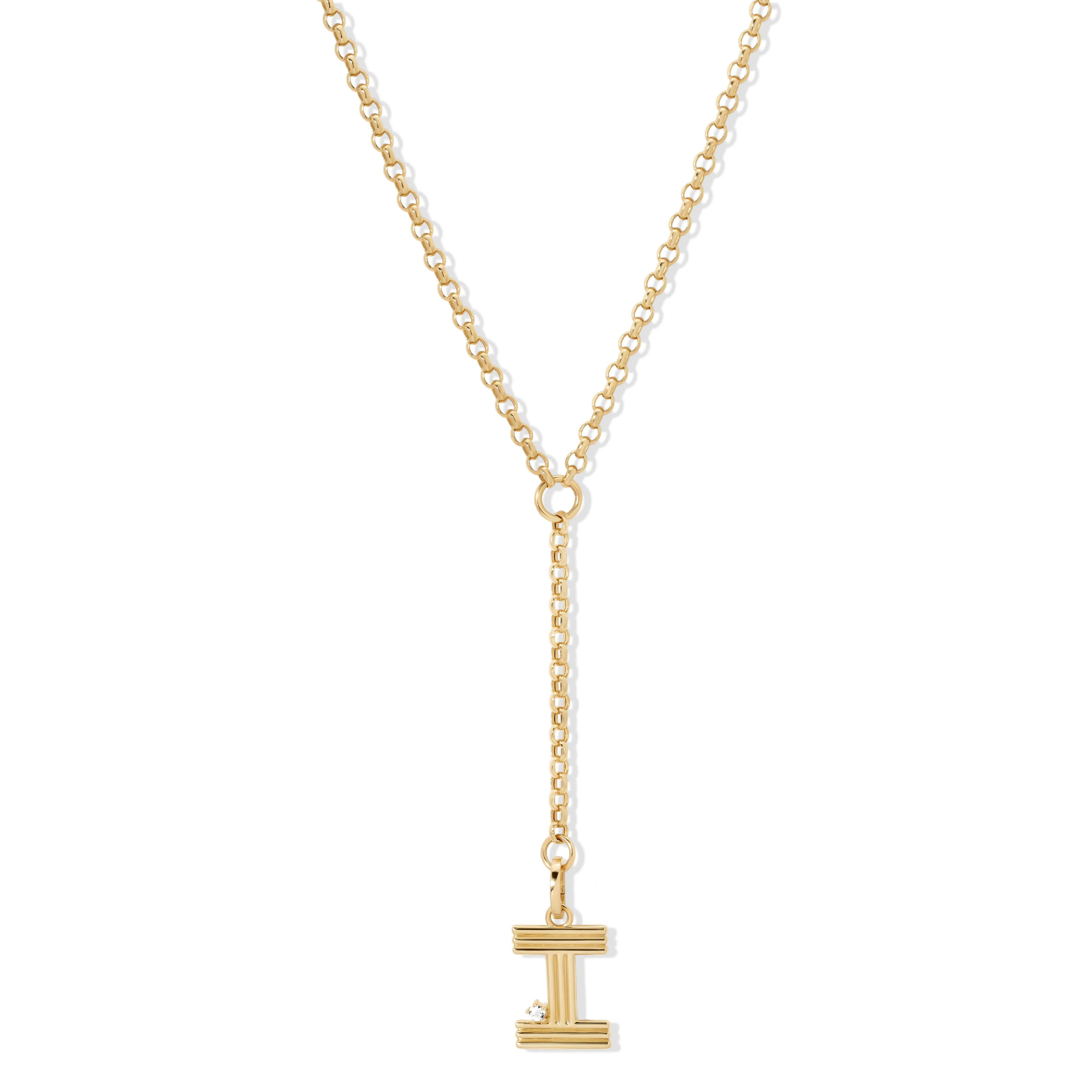 Groovy Diamond Initial Lariat sold by Adina Reyter