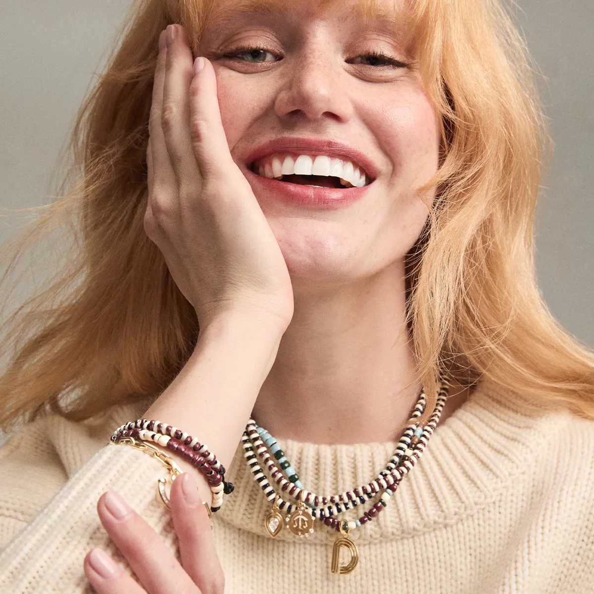 Ivy League Diamond Dog Tag Full Enamel Mini Bead Necklace sold by Adina Reyter product image thumbnail 2