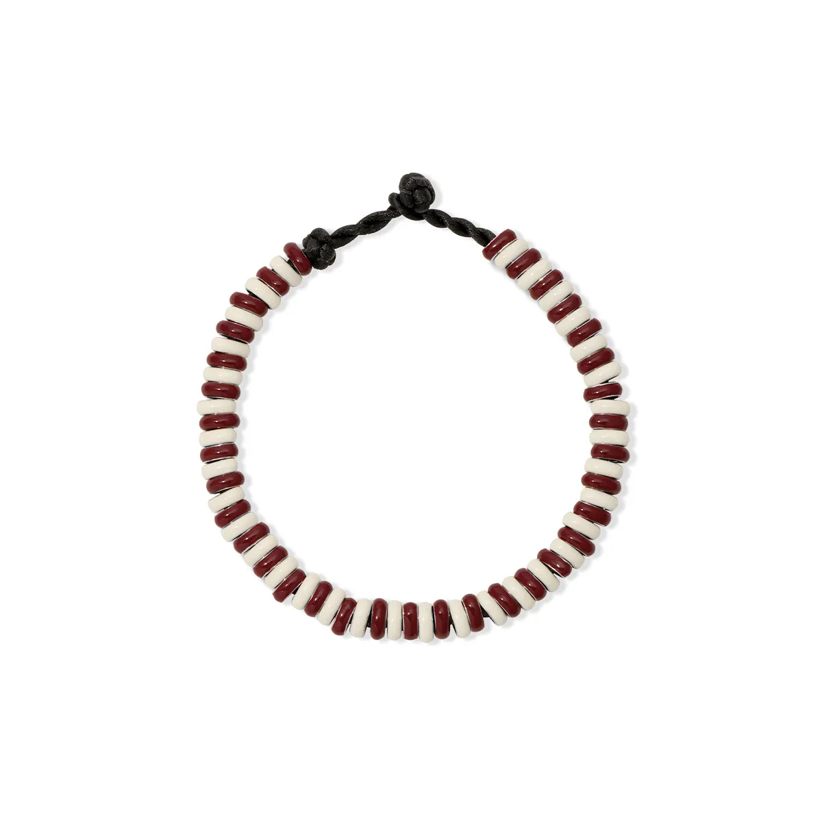 Cherry Soda Stripes Full Enamel Mini Bead Bracelet sold by Adina Reyter