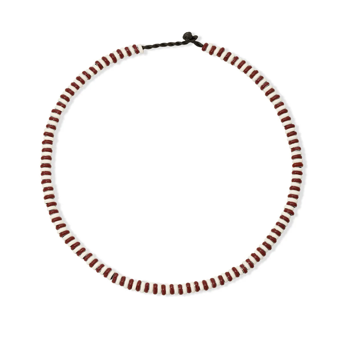 Cherry Soda Stripes Full Enamel Mini Bead Necklace sold by Adina Reyter