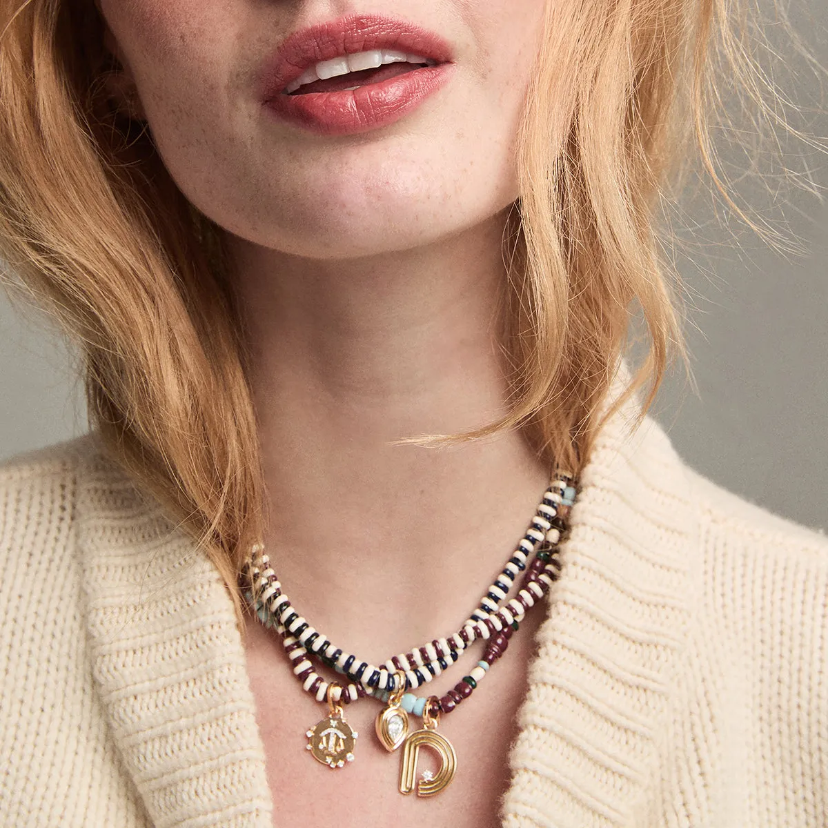 Ivy League Full Enamel Mini Bead Necklace sold by Adina Reyter product image thumbnail 2