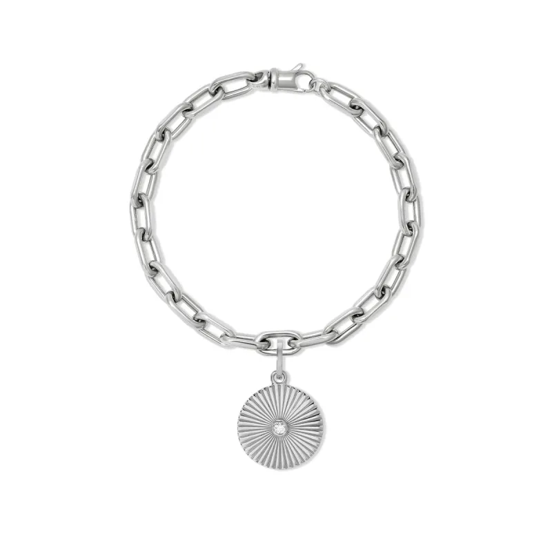 Choose Your Talisman Charm Bracelet on 5.3mm Italian Chain in Sterling Silver sold by Adina Reyter