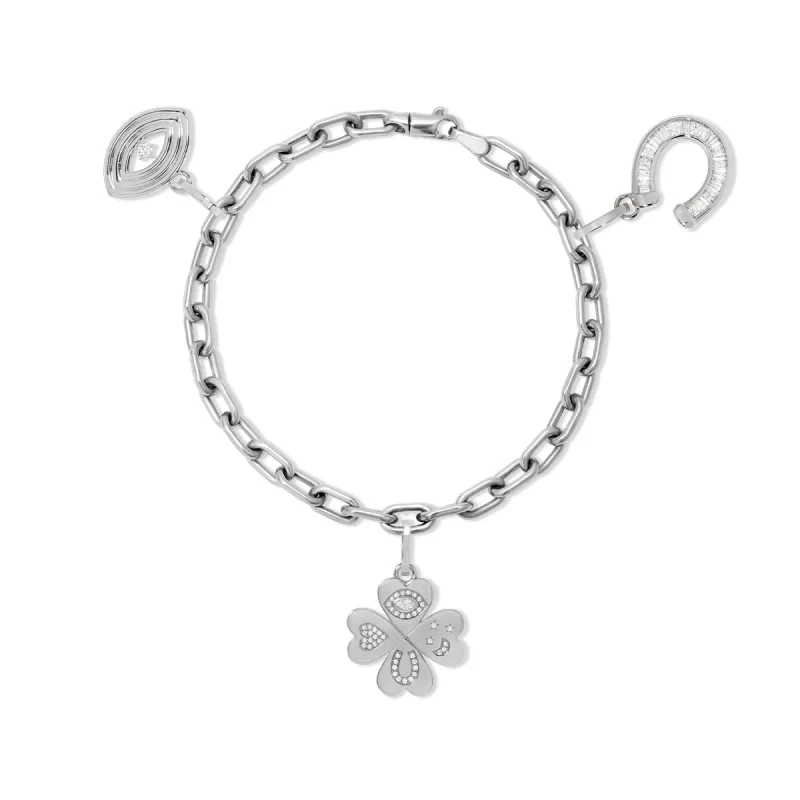 Get Lucky Charm Bracelet in Sterling Silver sold by Adina Reyter