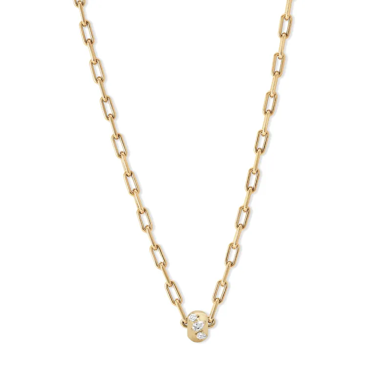 Diamond Pear Cluster Big Bead Necklace sold by Adina Reyter