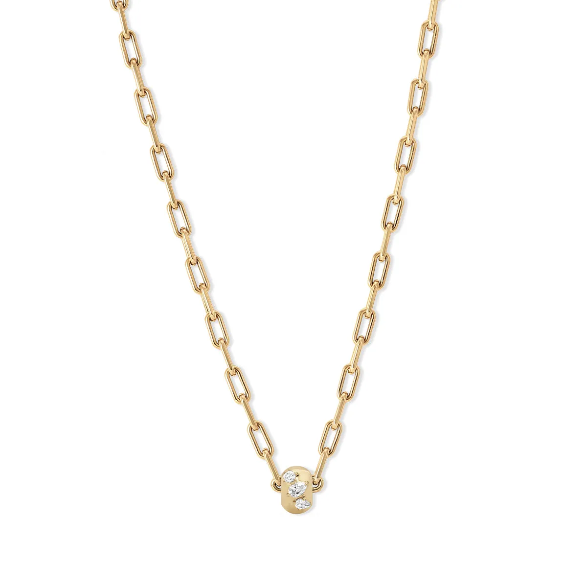 Diamond Pear Cluster Big Bead Necklace sold by Adina Reyter