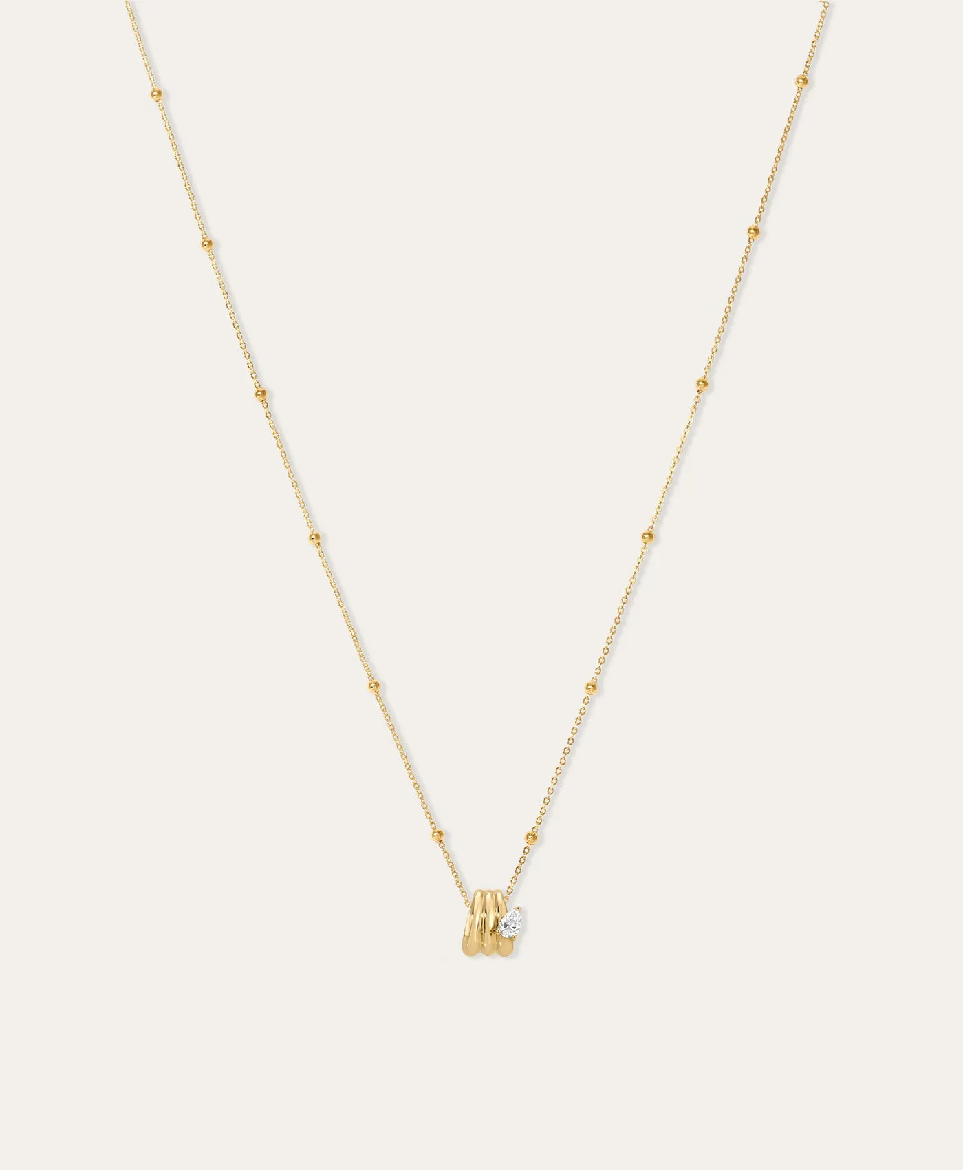 Groovy Era Mini Bead Necklace on Saturn Chain sold by Adina Reyter