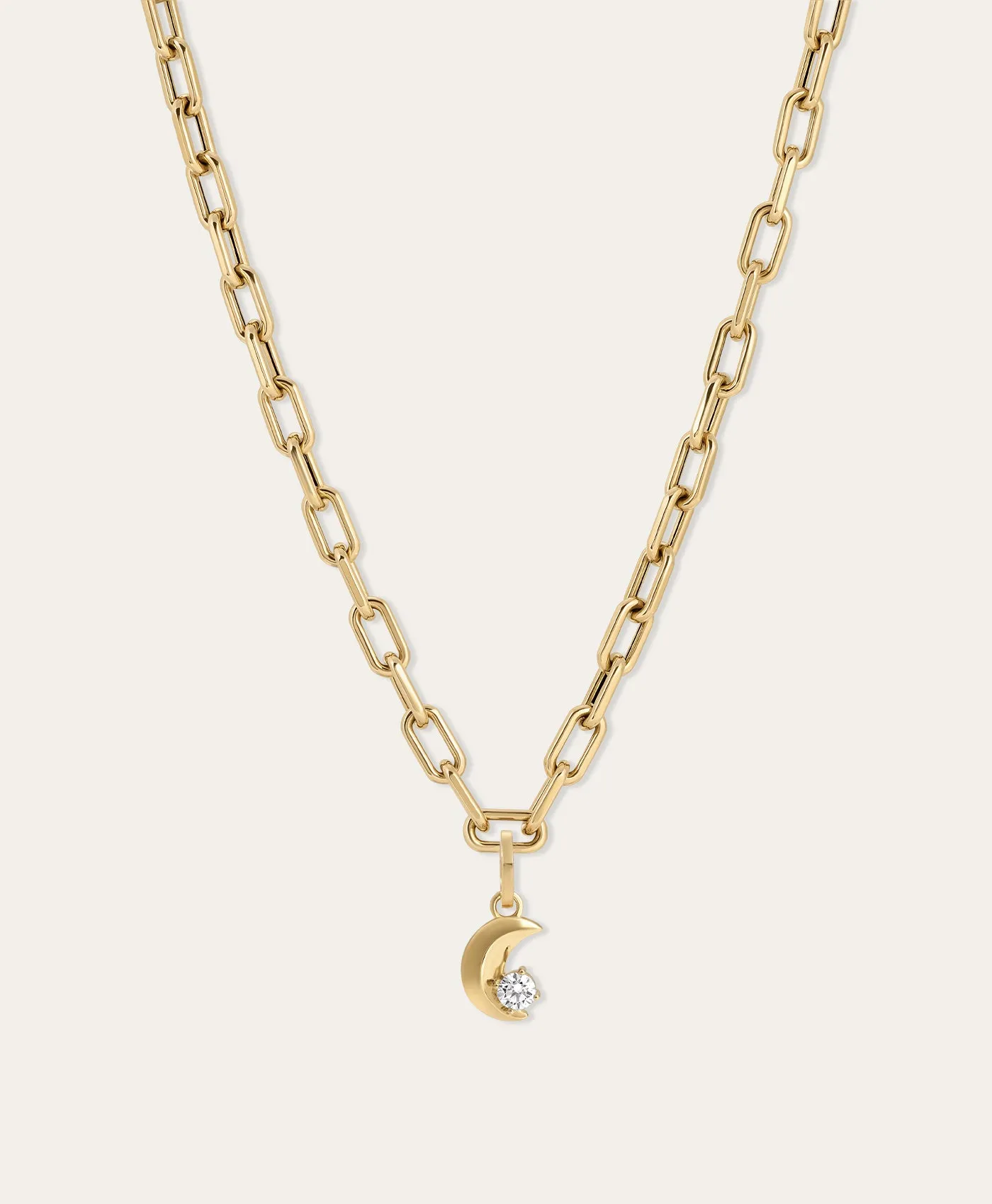 Diamond Moon Hinged Charm - Lab Grown sold by Adina Reyter product image thumbnail 4