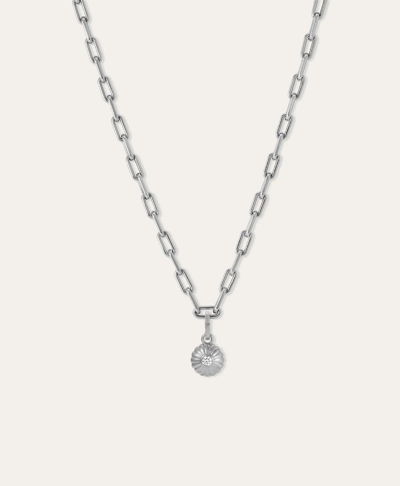Groovy Diamond Flower Hinged Charm in Sterling Silver - Lab Grown sold by Adina Reyter product image thumbnail 3