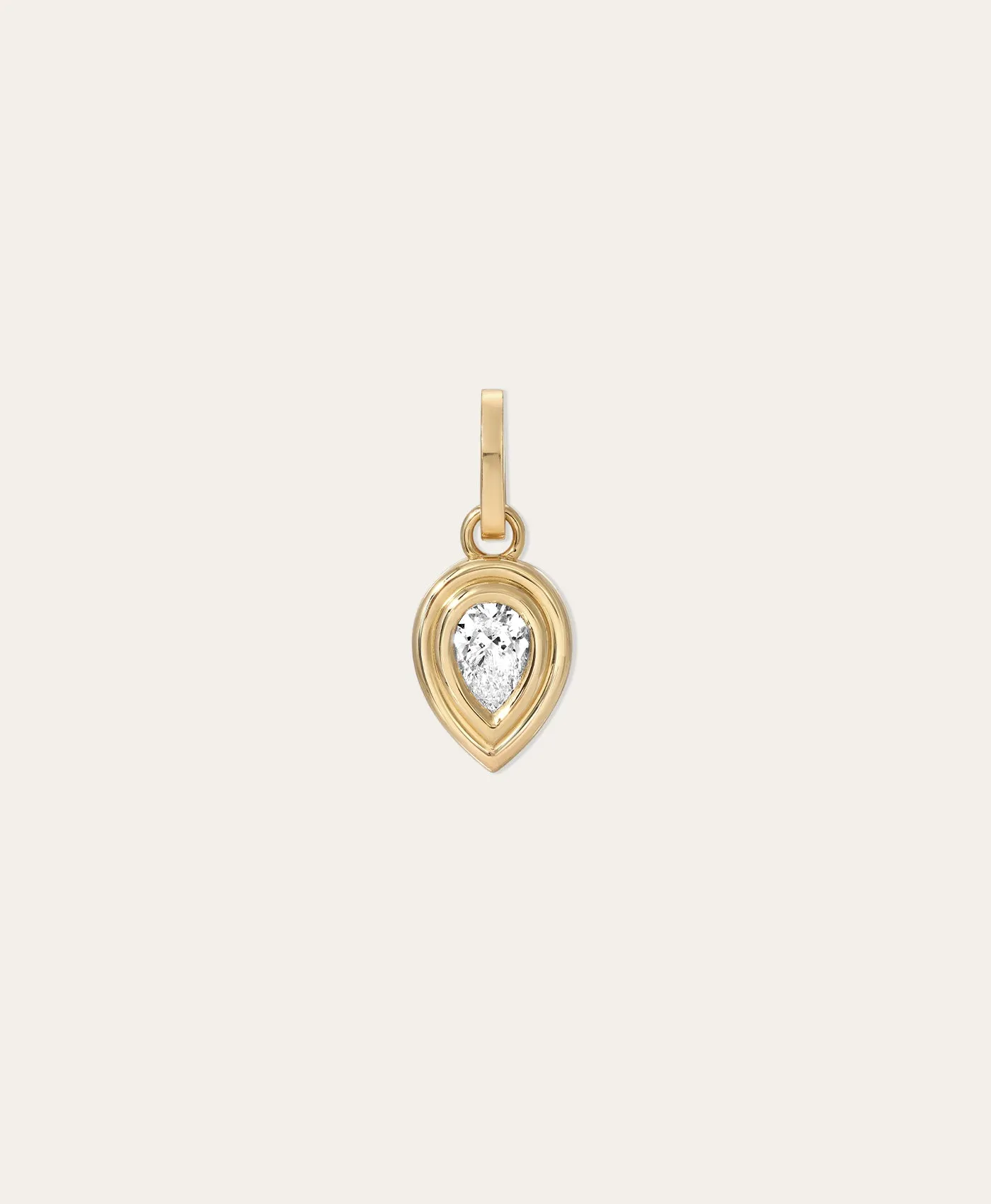 Groovy Diamond Pear Hinged Charm - Lab Grown sold by Adina Reyter
