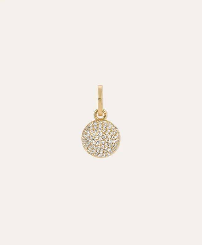 Stellar Pavé Diamond Half Dome Hinged Charm - Lab Grown sold by Adina Reyter
