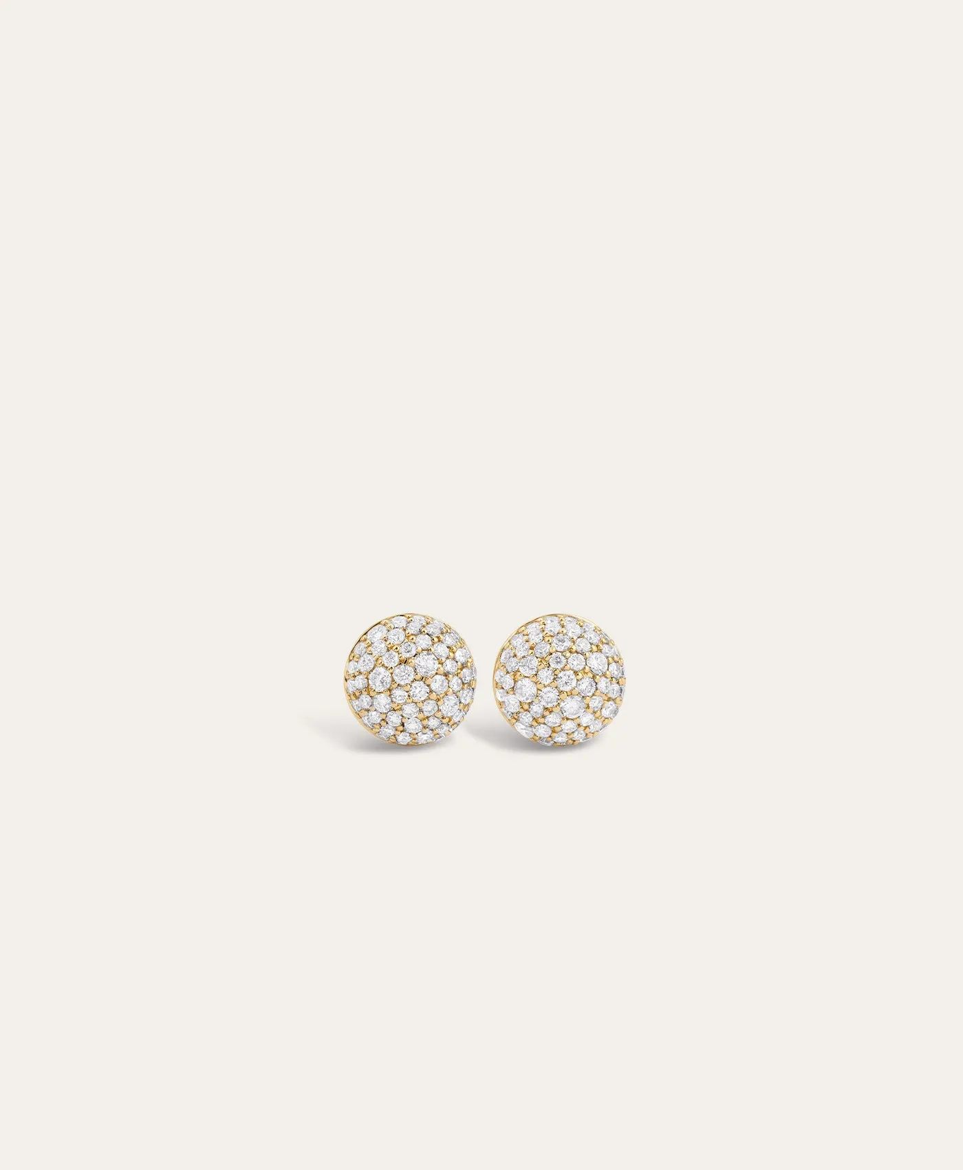 Stellar Pavé Diamond Half Dome Stud Earrings - Lab Grown sold by Adina Reyter
