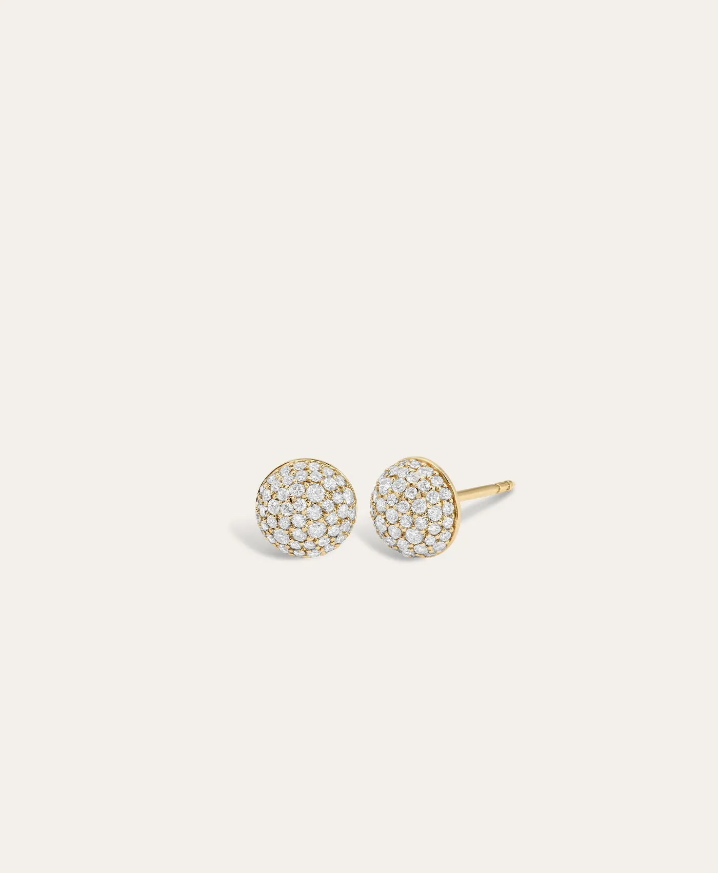 Stellar Pavé Diamond Half Dome Stud Earrings - Lab Grown sold by Adina Reyter product image thumbnail 3