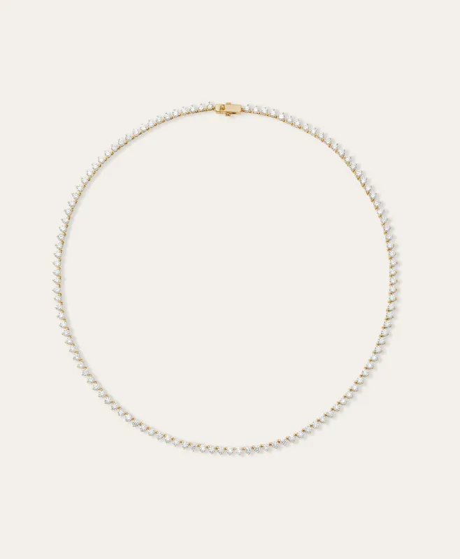 Round Diamond Full Tennis Necklace - Lab Grown sold by Adina Reyter