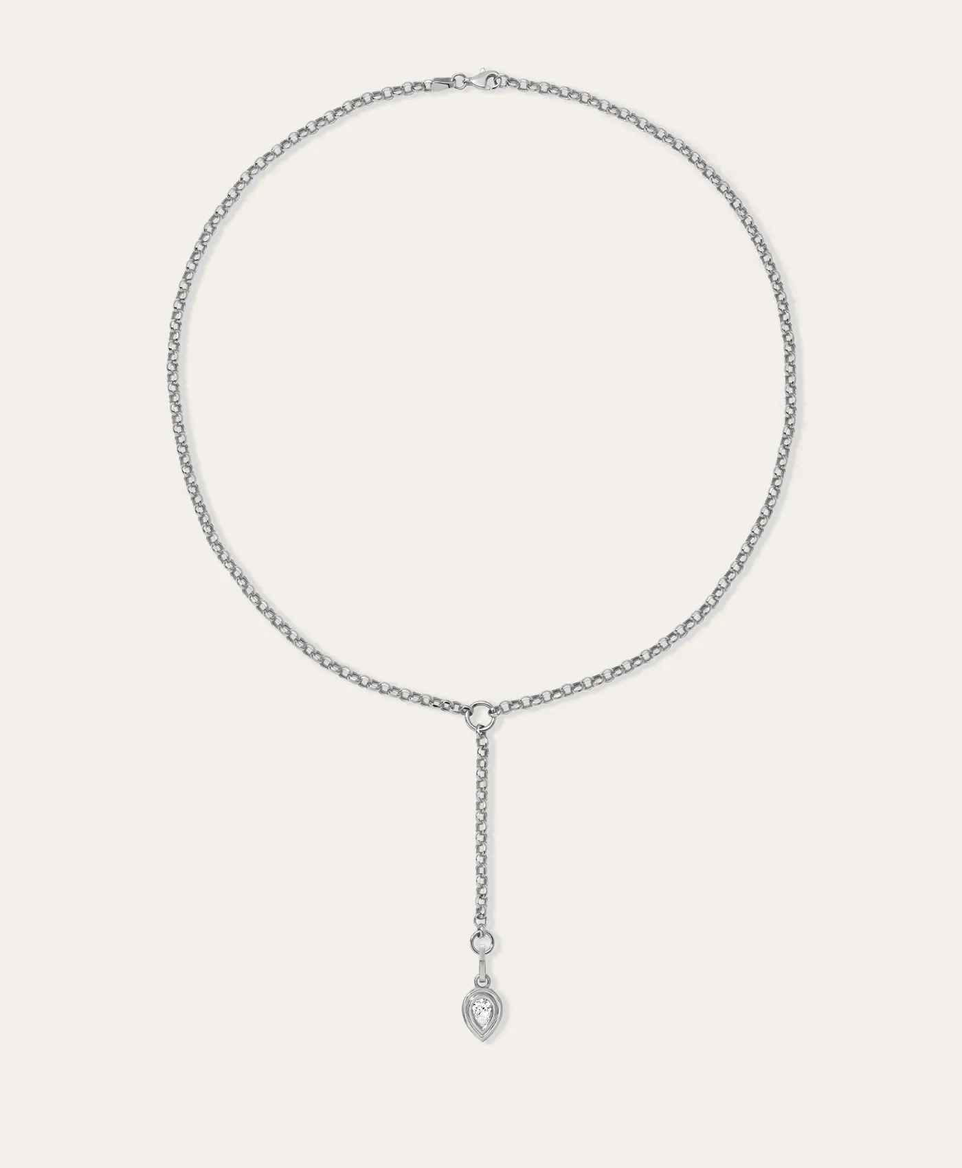 Groovy Diamond Pear Lariat in Sterling Silver - Lab Grown sold by Adina Reyter product image thumbnail 3