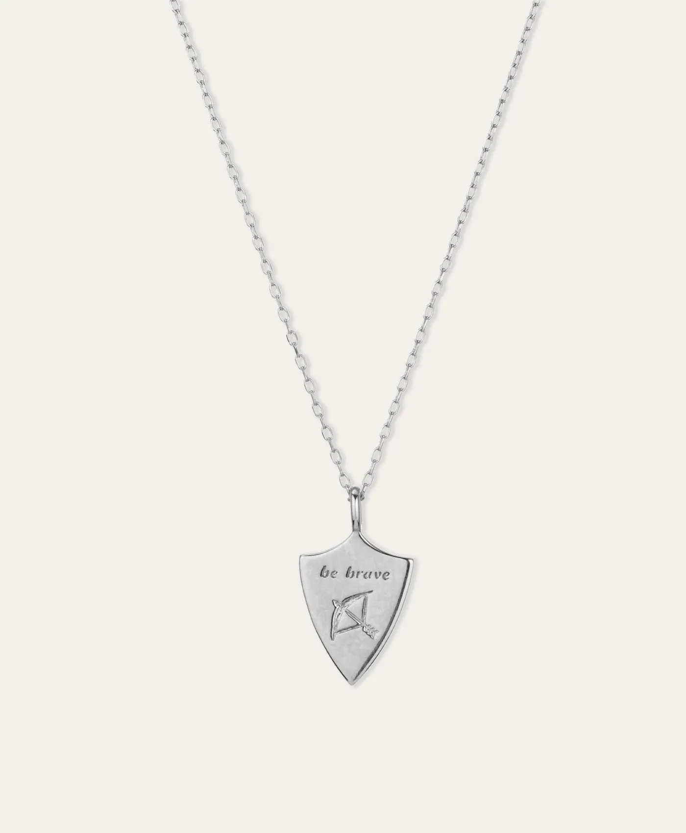 Pavé Shield Necklace in Sterling Silver sold by Adina Reyter product image thumbnail 3