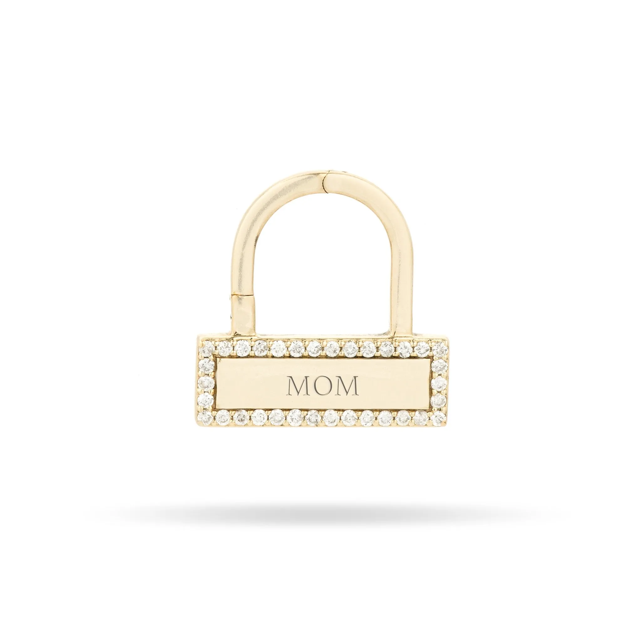 London Small Pave Lock Necklace sold by Adina Reyter product image thumbnail 5