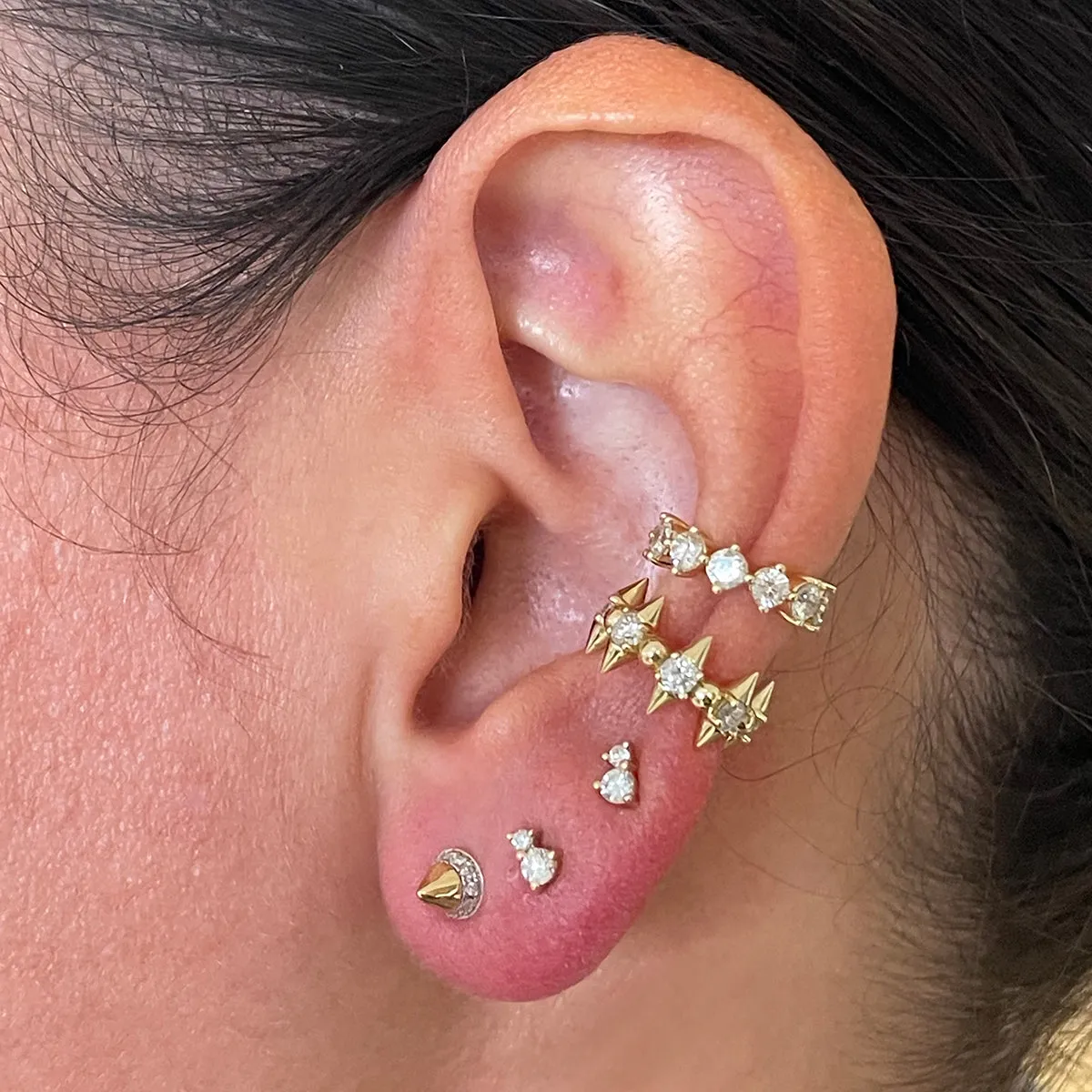 London Pavé 3D Spike Posts sold by Adina Reyter product image thumbnail 2