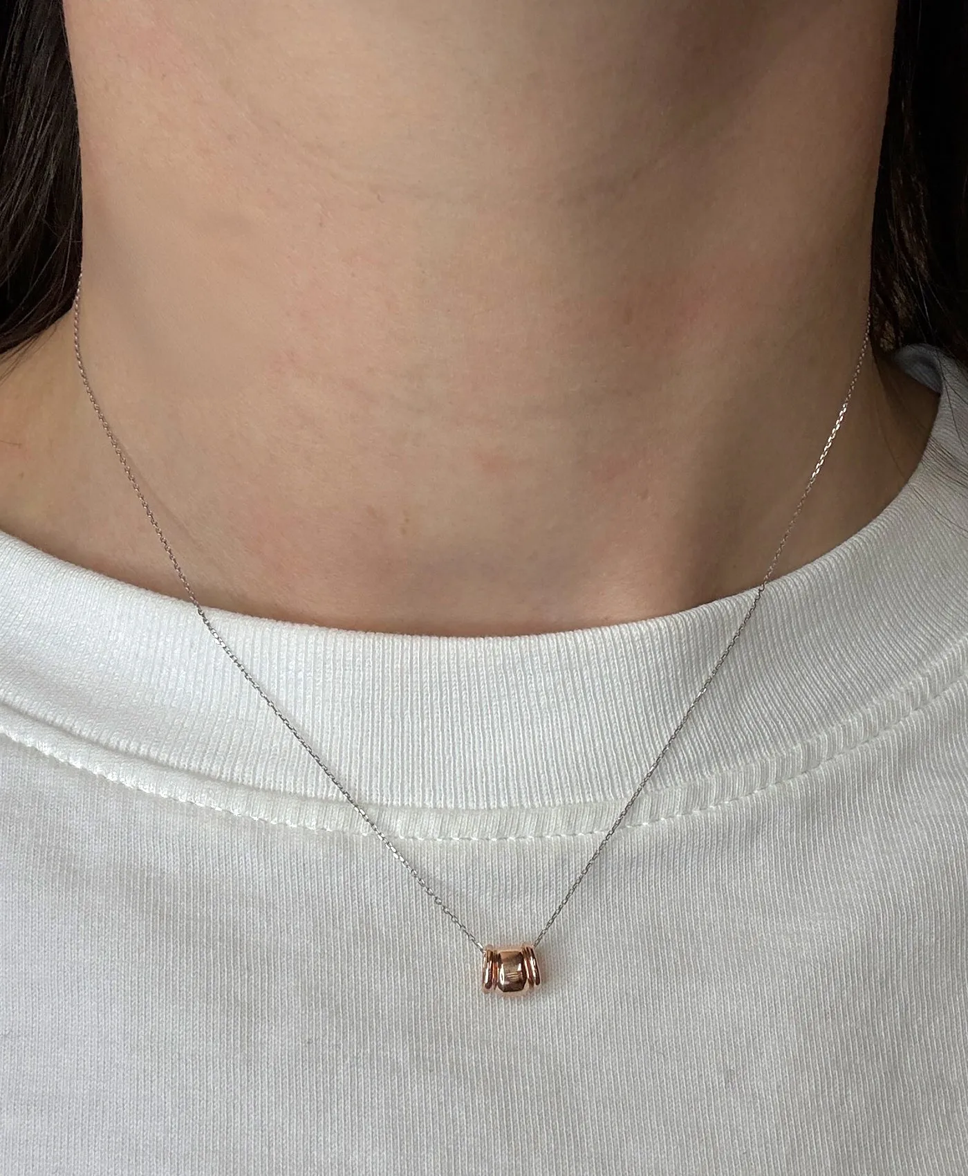 One of a Kind Rose Glow Enamel Mini Bead Necklace sold by Adina Reyter product image thumbnail 2