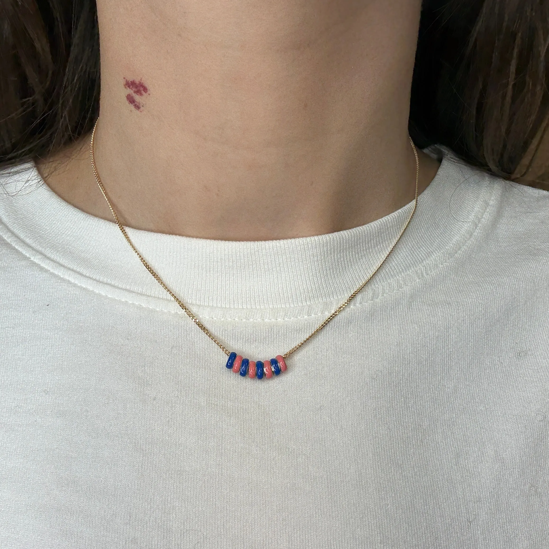 One of a Kind Tutti Fruti Enamel Mini Bead Necklace sold by Adina Reyter product image thumbnail 2